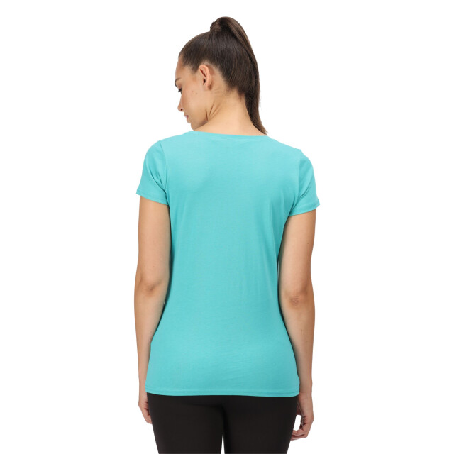 Regatta Dames breezed ii bloemen t-shirt UTRG7000_turquoise large