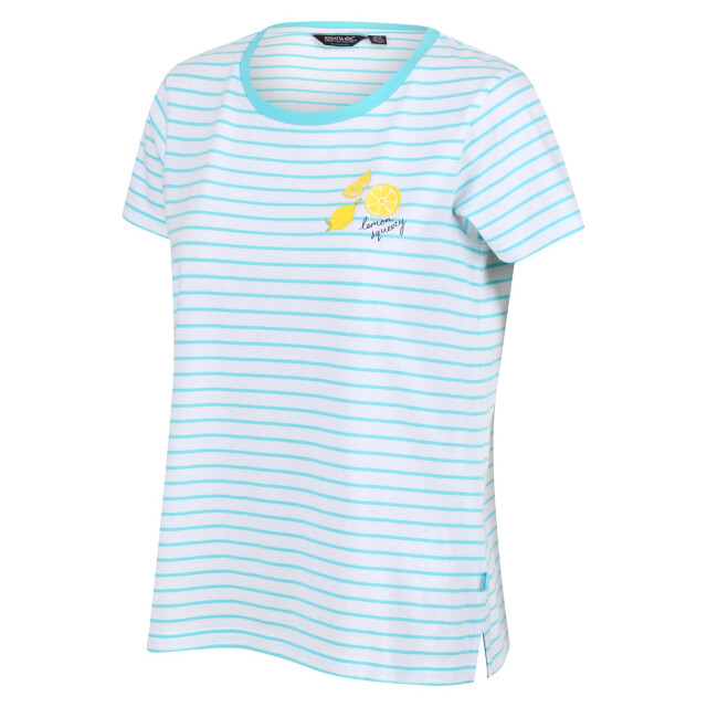 Regatta Dames odalis stripe t-shirt UTRG6950_seascape large