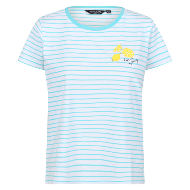 Regatta Dames odalis stripe t-shirt UTRG6950_seascape large