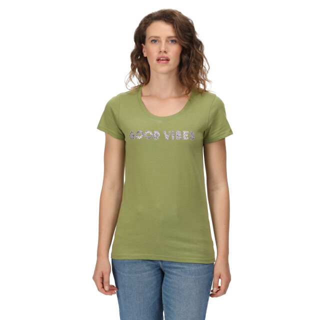 Regatta Dames filandra vi bloemen t-shirt UTRG6930_grapeleaf large