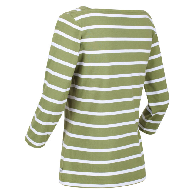 Regatta Dames polexia stripe t-shirt UTRG6921_grapeleafwhite large