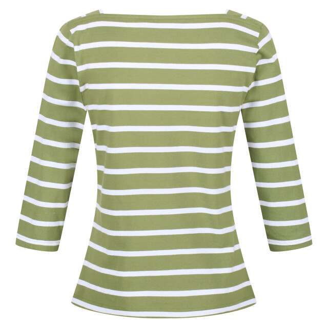 Regatta Dames polexia stripe t-shirt UTRG6921_grapeleafwhite large