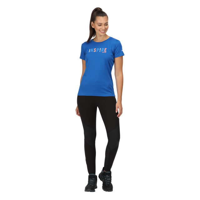 Regatta Dames fingal vi tekst t-shirt UTRG6862_lapisblue large