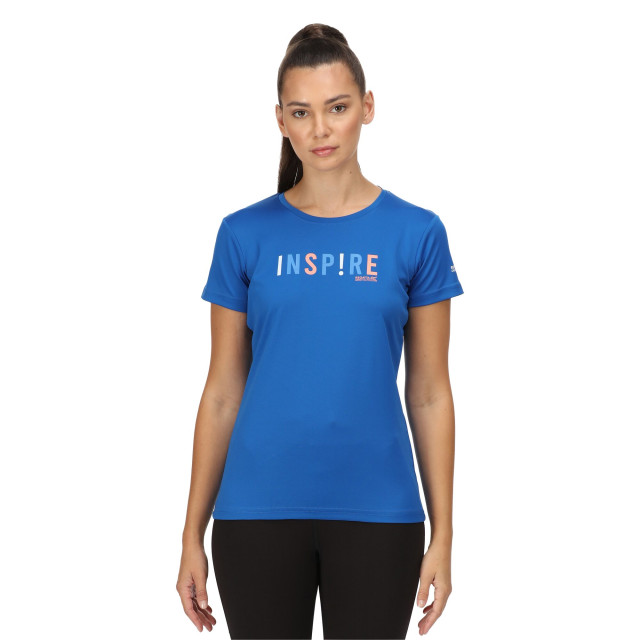 Regatta Dames fingal vi tekst t-shirt UTRG6862_lapisblue large