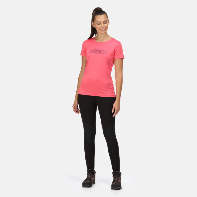 Regatta Dames fingal vi logo t-shirt UTRG6858_tropicalpink large