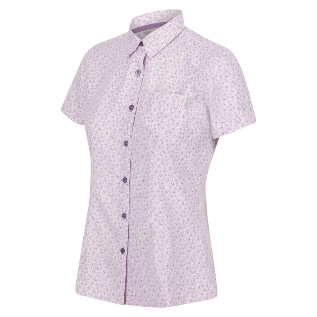 Regatta Dames mindano vi daisy shirt met korte mouwen UTRG6840_pastellilac large