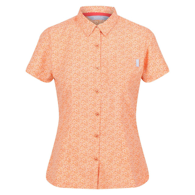 Regatta Dames mindano vi daisy shirt met korte mouwen UTRG6840_papaya large