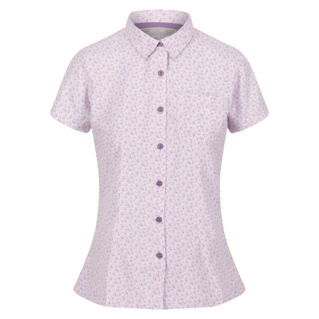 Regatta Dames mindano vi daisy shirt met korte mouwen UTRG6840_pastellilac large