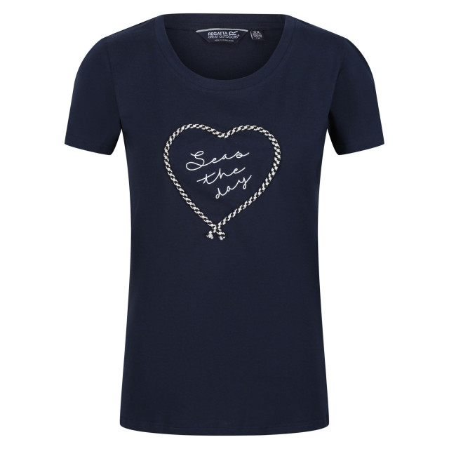 Regatta Dames filandra vi hart t-shirt UTRG6802_navy large