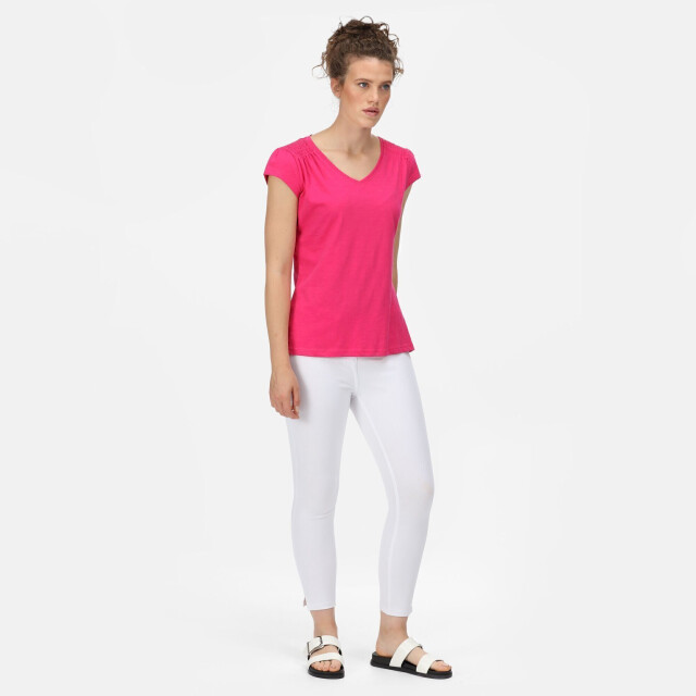 Regatta Dames francine v-hals t-shirt UTRG6627_fusionpink large