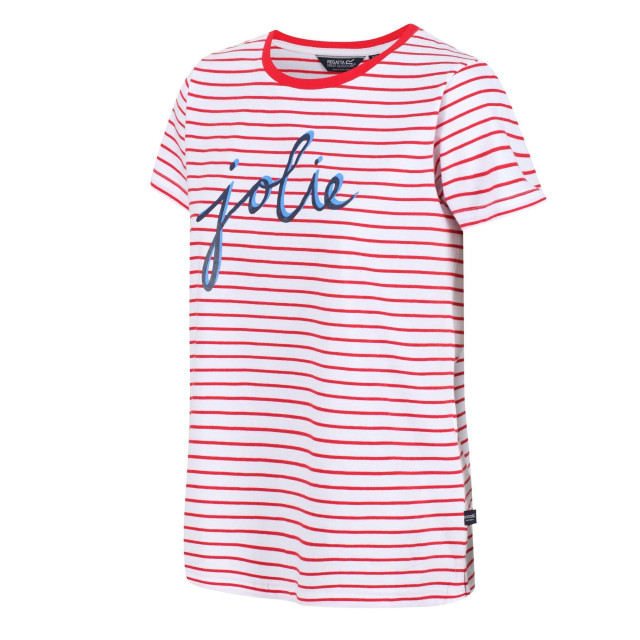 Regatta Dames odalis stripe t-shirt UTRG6820_truered large