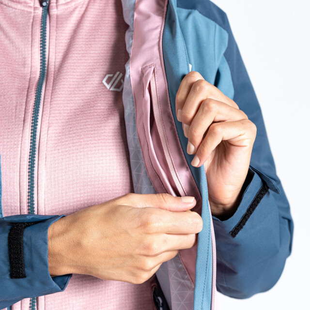 Dare2b Dames diverse ii waterdichte jas UTRG6796_powderpinkbluestone large
