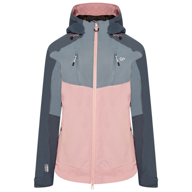 Dare2b Dames diverse ii waterdichte jas UTRG6796_powderpinkbluestone large