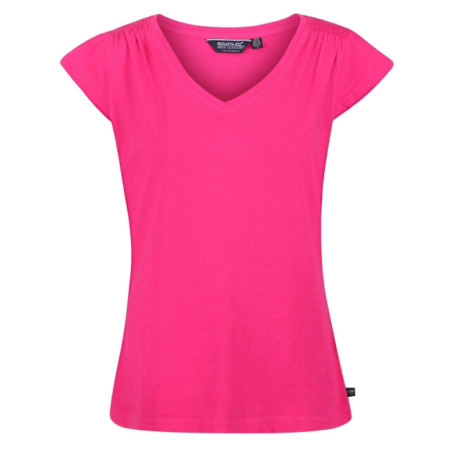 Regatta Dames francine v-hals t-shirt UTRG6627_fusionpink large