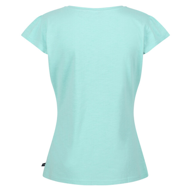 Regatta Dames francine v-hals t-shirt UTRG6627_oceanwave large Regatta Dames francine v-hals t-shirt UTRG6627_oceanwave large