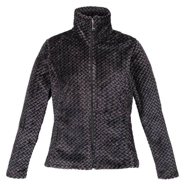 Regatta Dames heloise marl full zip fleece jas UTRG6125_blackplait large