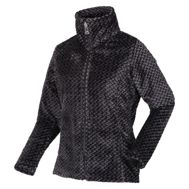 Regatta Dames heloise marl full zip fleece jas UTRG6125_blackplait large