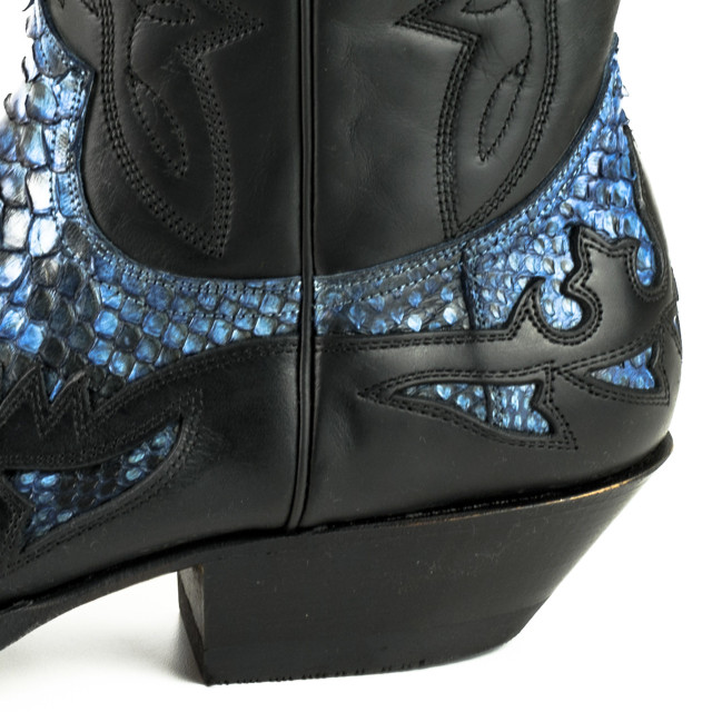 Mayura Boots Cowboy laarzen 1935-0106-crazy old negro/ azul- 1935-0106-CRAZY OLD NEGRO/PYTHON AZUL- large