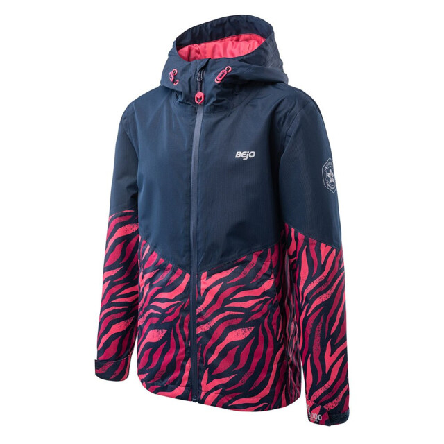 Bejo Meisjes junko zebraprint soft shell jas UTIG2545_blackirishoneysuckle large