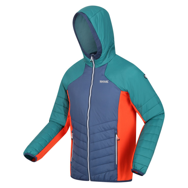 Regatta Heren trutton hooded soft shell jacket UTRG8035_admiralbluepacificgreen large