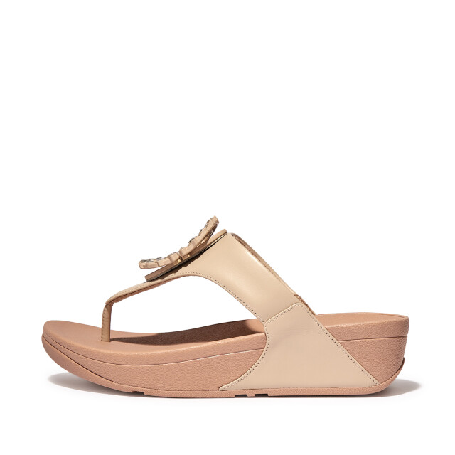 FitFlop Lulu crystal-circlet leather toe-post sandals FS7 large