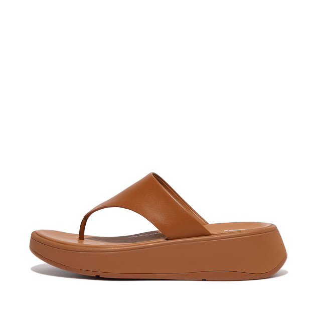 FitFlop F-mode leather flatform toe-post sandals FW4 large