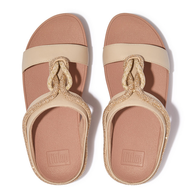 FitFlop Fino crystal-cord leather slides FQ4 large