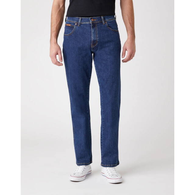 Wrangler Texas stretch heren regular-fit jeans darkstone WRANGLER W12133009 TEXAS Darkstone large