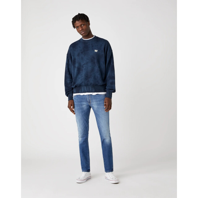 Wrangler Larston heren slim-fit jeans de-lite blue WRANGLER W18SQ148R Larston De Lite Blue large