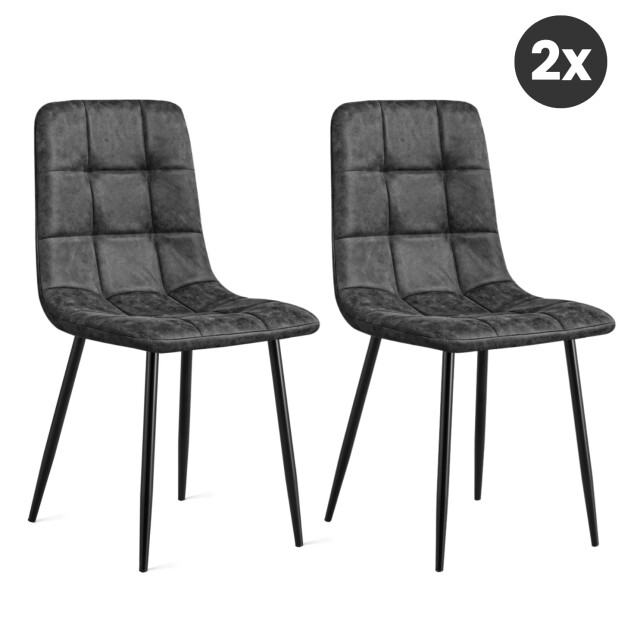 Multifurn 2x eetkamerstoel yerevan microleder - 2409631 large