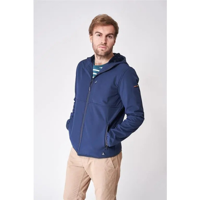 Batela Navy heren softshell jas - A2416-MA large