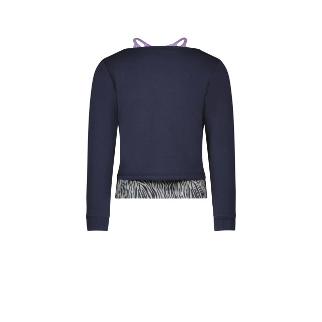 B.Nosy Meisjes sweater met losse top stripes navy 141577832 large