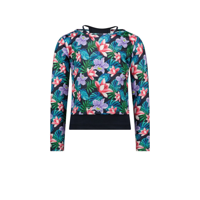 B.Nosy Meisjes shirt met losse top sporty active flower aop 141577817 large