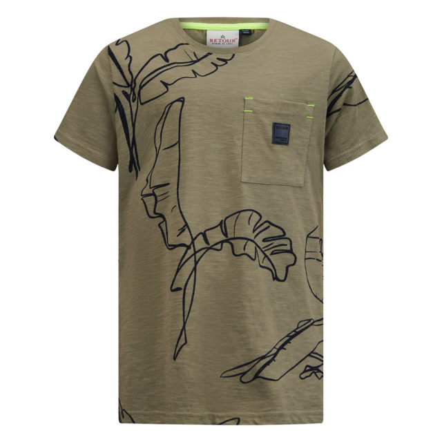 Retour Jongens t-shirt jimmo light army 141076711 large