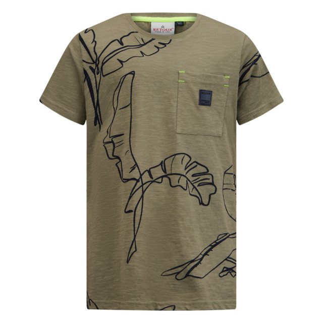 Retour Jongens t-shirt jimmo light army 141076711 large