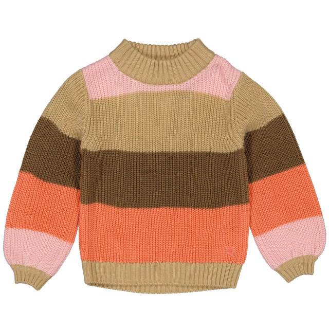 Quapi Meisjes sweater amelie aop coral fushion stripe 146021699 large