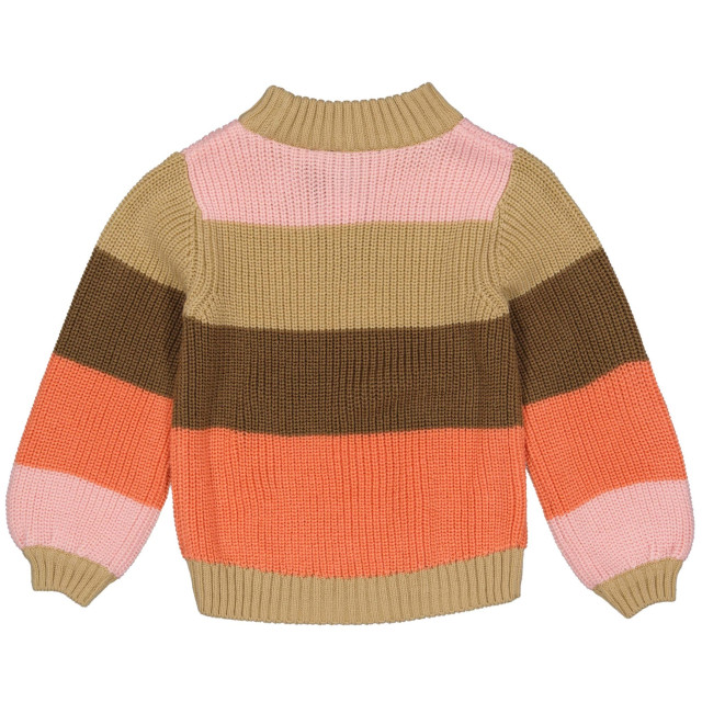 Quapi Meisjes sweater amelie aop coral fushion stripe 146021699 large