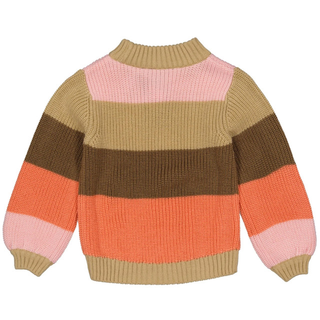 Quapi Meisjes sweater amelie aop coral fushion stripe 146021699 large