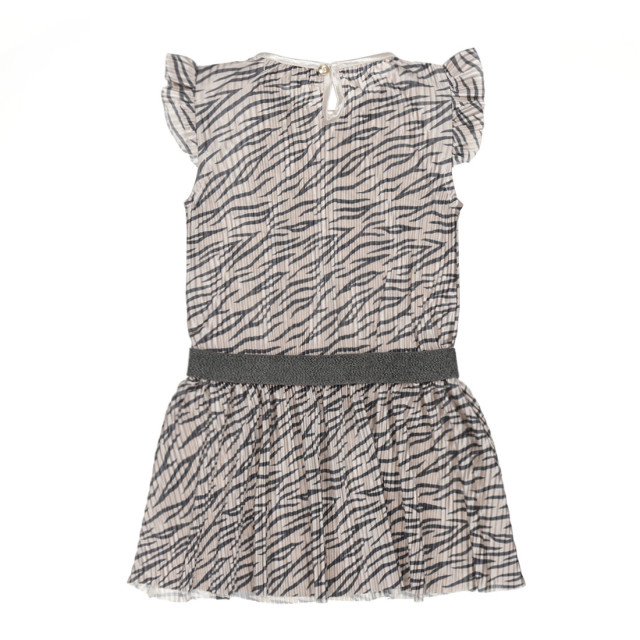 Koko Noko Meisjes korte mouwen jurk met zebraprint champagne 131719823 large