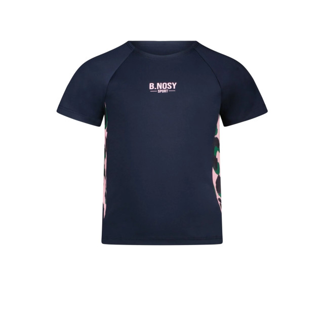 B.Nosy Meisjes t-shirt b. sporty panterprint block navy 137893344 large