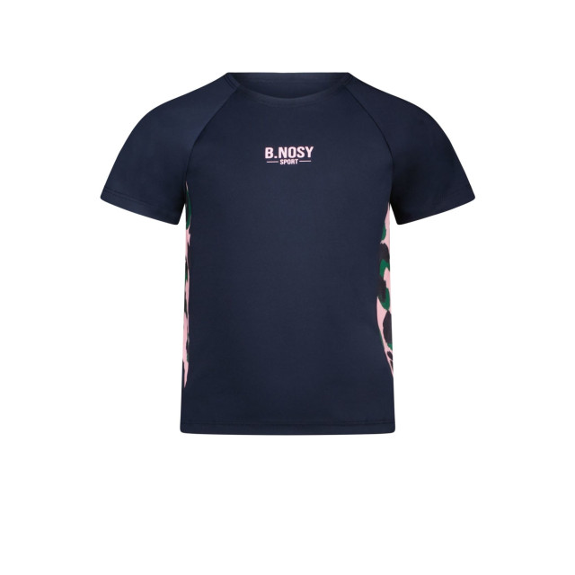 B.Nosy Meisjes t-shirt b. sporty panterprint block navy 137893344 large