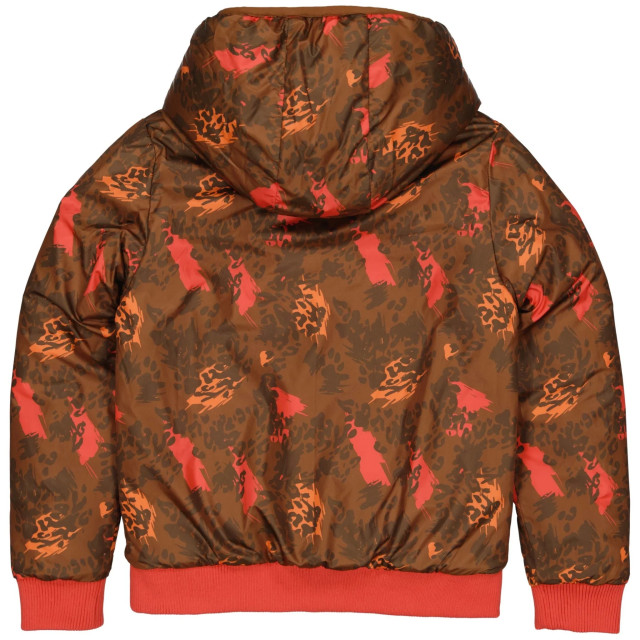 Quapi Meisjes reversible winterjas ria aop rust leopard 138017334 large