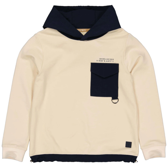 Levv Jongens hoodie alfred cream cotton 138979755 large