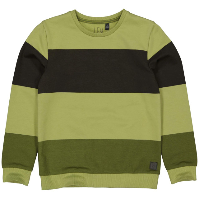 Levv Jongens sweater alwin aop olive light stripe 138980119 large