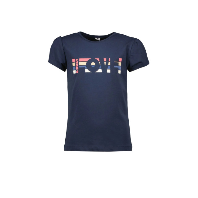 B.Nosy Meisjes t-shirt love strepenblok navy 141577904 large