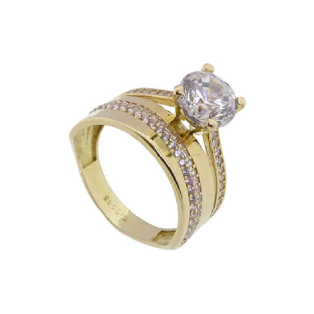 Christian 14 karaat gouden zirkonia ring 3453R13-3451JC large