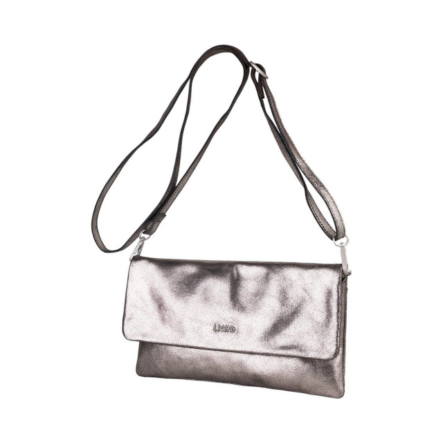 Legend Dames tas-clutch-100% leer-one size-lynn- Lynn silver large