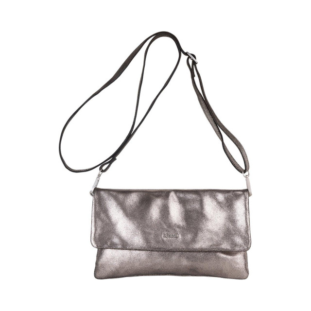 Legend Dames tas-clutch-100% leer-one size-lynn- Lynn silver large