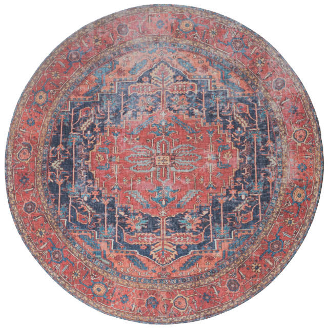 Veer Carpets Vloerkleed heris red 01 rond ø200 cm 2648128 large