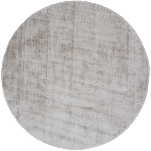 Veer Carpets Karpet viscose rond light grey ø150 cm 2647792 large